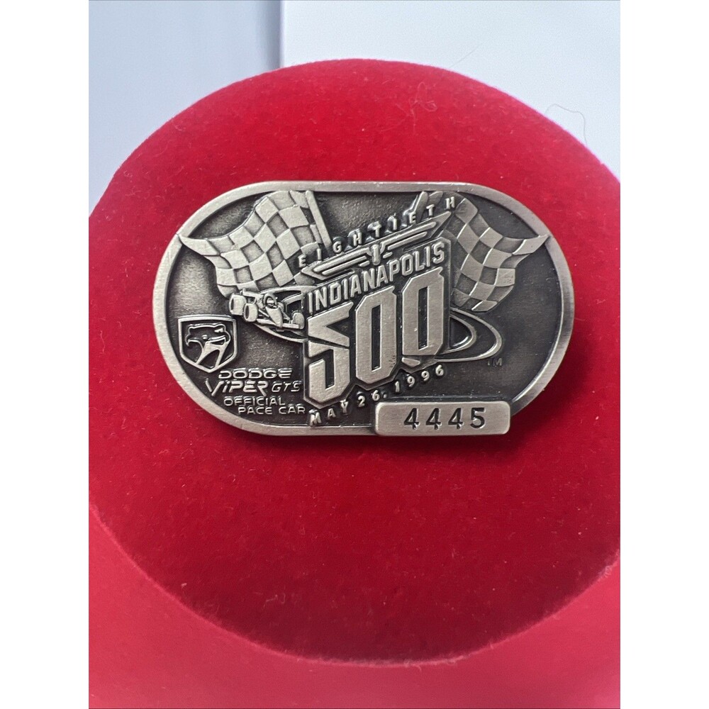 80th Indy 500 Indianapolis Motor Speedway Dodge Viper GTS Car Belt Buckle 1996